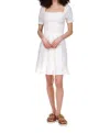 Michael Kors Peasant Logo Plate Dress In White In White