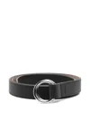 Michael Kors Pebbled Leather Belt In Black
