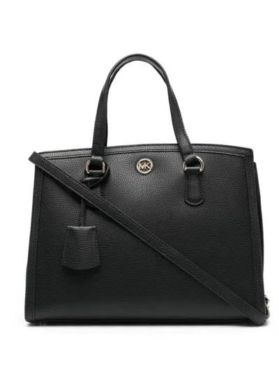 Michael Kors Pebbled Leather Tote Bag In Black