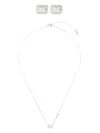 Michael Kors Pendant And Stud Fastening Earrings Boxset In Silver