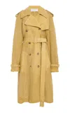 Michael Kors Perforated Suede Trench Coat In Brown
