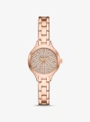 Michael Kors Mini Aspyn Pavé Rose Gold-tone Watch In Rose Gold