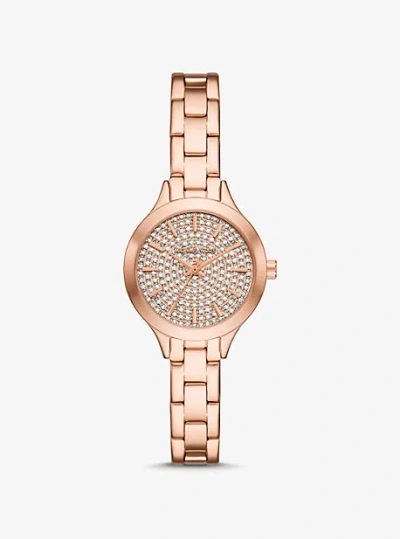 Michael Kors Mini Aspyn Pavé Rose Gold-tone Watch