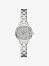 Michael Kors Petite Aspyn Pavé Silver-tone Watch In Silver