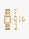 Michael Kors Petite Emery Gold-tone Watch And Jewelry Gift Set In Gold