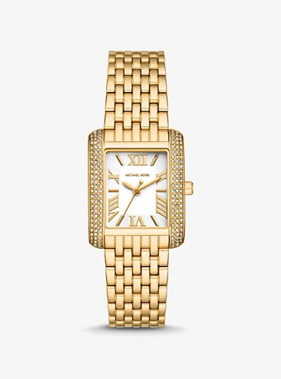 Michael Kors Petite Emery Pavé Gold-tone Watch