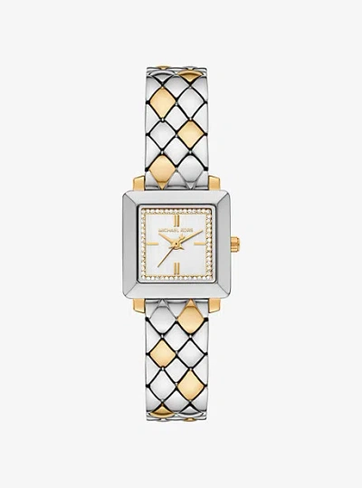 Michael Kors Petite Gwynn Pavé Two-tone Watch In Metallic