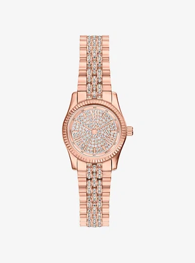 Michael Kors Petite Lexington Pavé Rose Gold-tone Watch