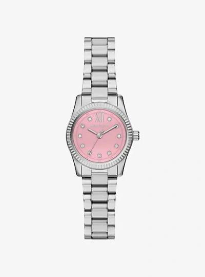 Michael Kors Petite Lexington Pavé Silver-tone Watch In Metallic