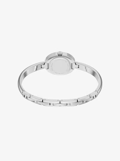 Michael Kors Petite Maude Rose Silver-tone Bangle Watch In Neutral