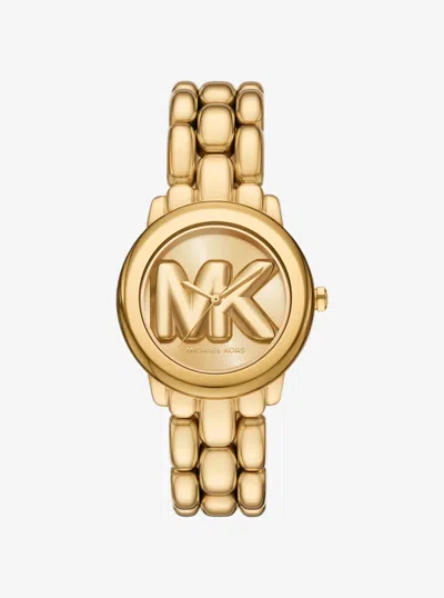Michael Kors Phoebe Logo 21mm Watch In Gold
