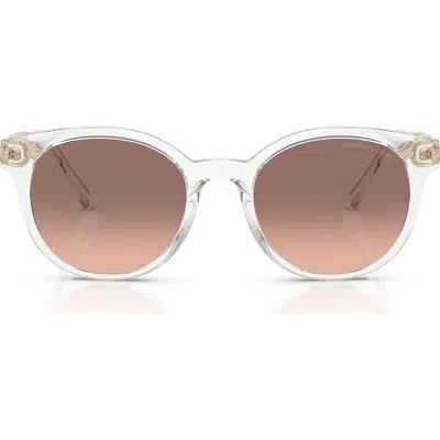 Michael Kors Pienza 53mm Gradient Round Sunglasses In Brown