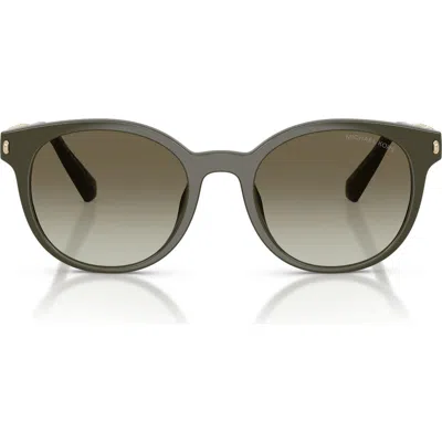 Michael Kors Pienza 53mm Gradient Round Sunglasses In Brown