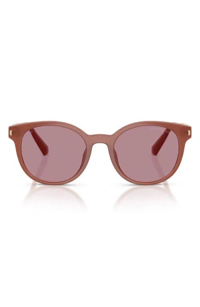 Michael Kors Pienza 53mm Polarized Round Sunglasses In Brown