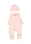 Michael Kors Pink Babygrow Set For Baby Girl With Logo In Pink