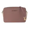 Michael Kors Pink Brown Pvc Shoulder Bag In Pink