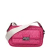 Michael Kors Pink Fabric Crossbody Bags In Neutral