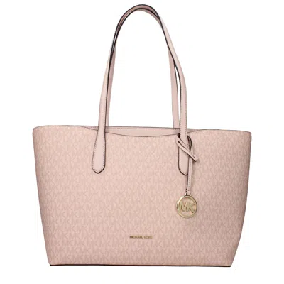 Michael Kors Pink Fabric Shoulder Bags In Orange