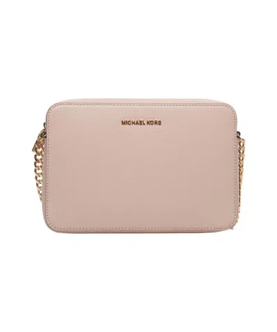 Michael Kors Pink 'jet Set' Leather Shoulder Bag
