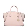 Michael Kors Pink Leather Handbags In Pink