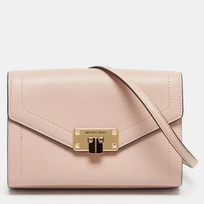 Pre-owned Michael Kors Pink Leather Kinsley Shoulder Bag