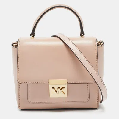 Pre-owned Michael Kors Pink Leather Mindy Top Handle Bag