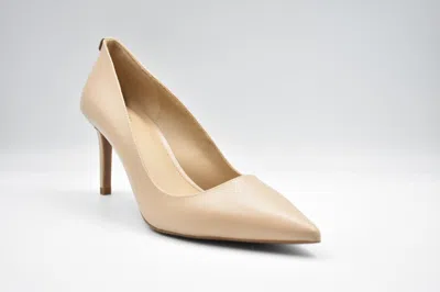 Michael Kors Pink Pointed-toe Pumps With Delicate Lacing Detail In Gold