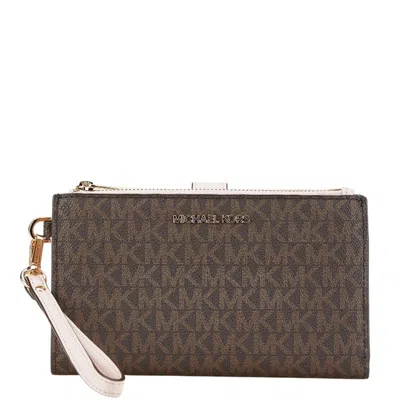 Pre-owned Michael Kors Pink Pvc Leather Wallet (bi-fold) () In Multi