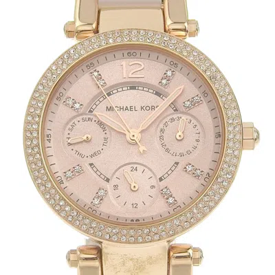 Pre-owned Michael Kors Pink Stainless Steel Wristwatch () In Multi