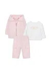 Michael Kors Pink Suit For Baby Girl With Logo In Pink
