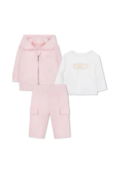 Michael Kors Pink Suit For Baby Girl With Logo