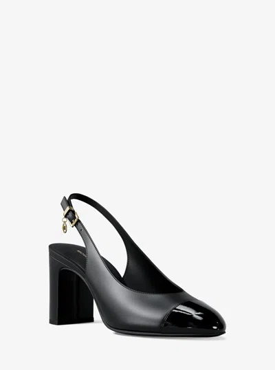 Michael Kors Piper Flex Leather Slingback Pump In Black