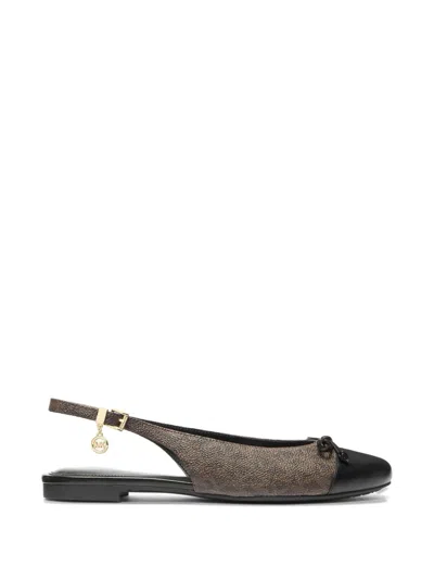 Michael Kors Piper Slingback Ballet Flats In Brown