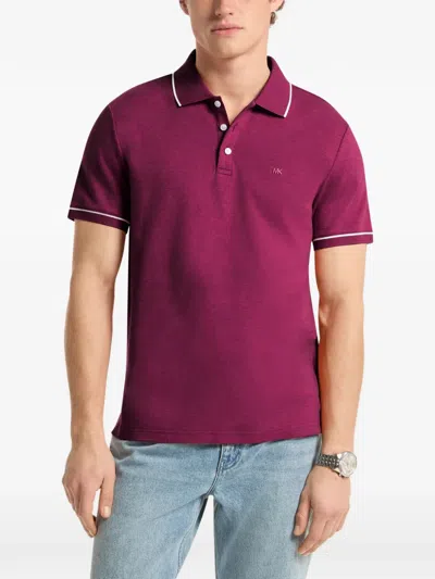 Michael Kors Piping Polo Shirt In Purple
