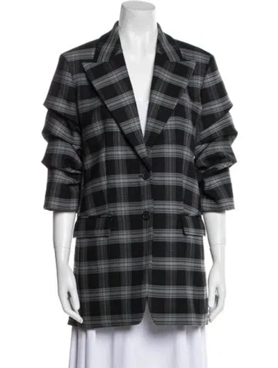 Pre-owned Michael Kors Plaid Print Blazer In Multi