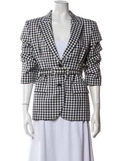 Pre-owned Michael Kors Plaid Print Blazer In Multi