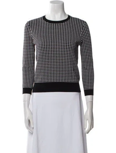 Pre-owned Michael Kors Plaid Print Crew Neck Sweater In Multi