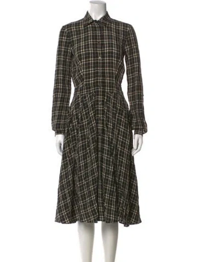 Pre-owned Michael Kors Plaid Print Knee-length Dress In Multi