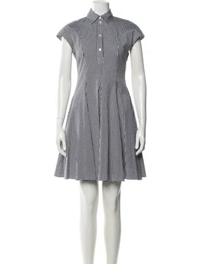 Pre-owned Michael Kors Plaid Print Mini Dress In Black