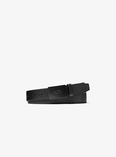 Michael Kors Plaque Belt In Black