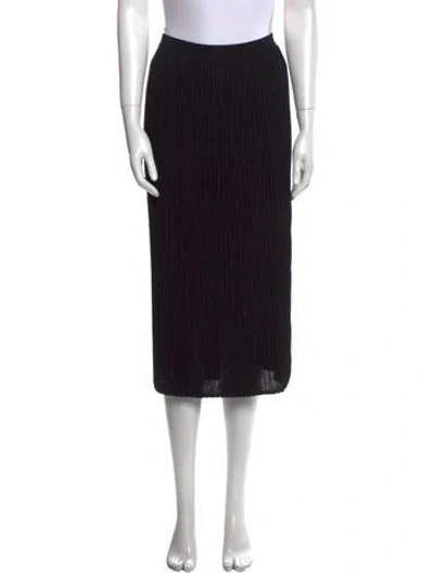 Pre-owned Michael Kors Pleated Accents Knee-length Skirt In Black