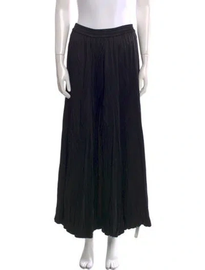 Pre-owned Michael Kors Pleated Accents Midi Length Skirt In Black