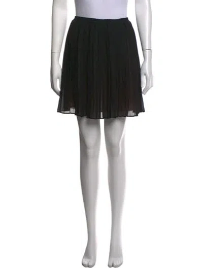 Pre-owned Michael Kors Pleated Accents Mini Skirt In Black