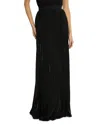 Michael Kors Pleated Chiffon Maxi Skirt In Black
