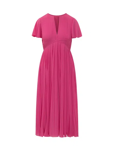 Michael Kors Pleated Dress In Pink