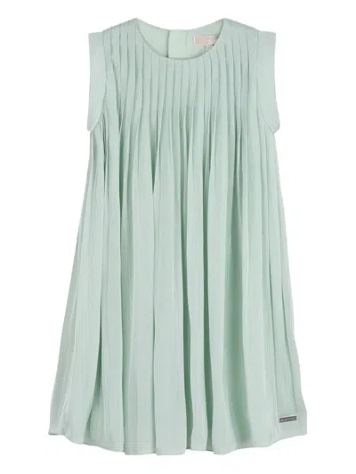 Michael Kors Kids' Pleated Dress In Green