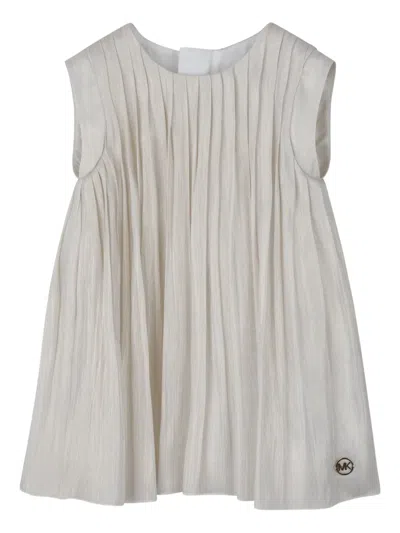 Michael Kors Babies' Pleated Dress In Neutral