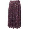 Michael Kors Pleated Floral-print Maxi Skirt In Multicolor Polyester In Multi