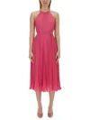 MICHAEL KORS MICHAEL KORS PLEATED GEORGETTE DRESS WITH CUT-OUT DETAILS