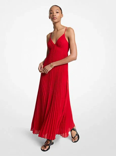 Michael Kors Pleated Georgette Maxi Dress